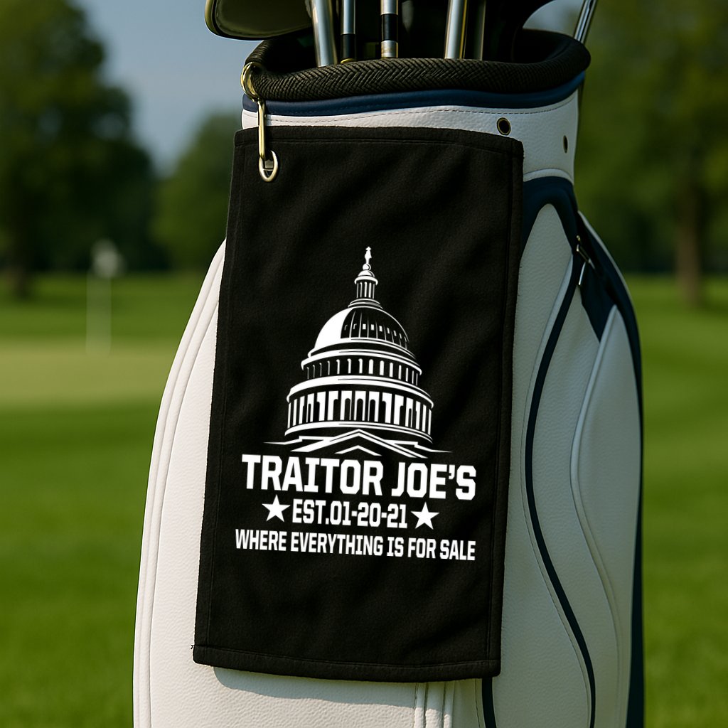 Traitor Joe's Est.01-20-21 Everything Is For Sale Golf Towel
