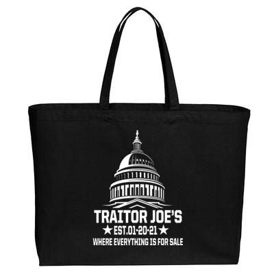 Traitor Joe's Est.01-20-21 Everything Is For Sale Cotton Canvas Jumbo Tote