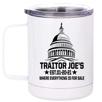 Traitor Joe's Est.01-20-21 Everything Is For Sale 12 oz Stainless Steel Tumbler Cup