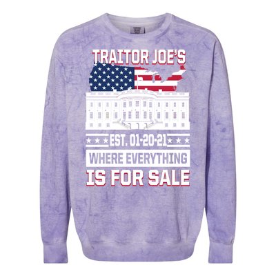 Traitor Joe's Where Everything Is For Sale Colorblast Crewneck Sweatshirt