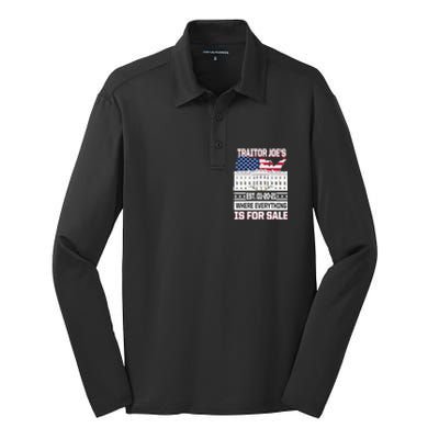 Traitor Joe's Where Everything Is For Sale Silk Touch Performance Long Sleeve Polo