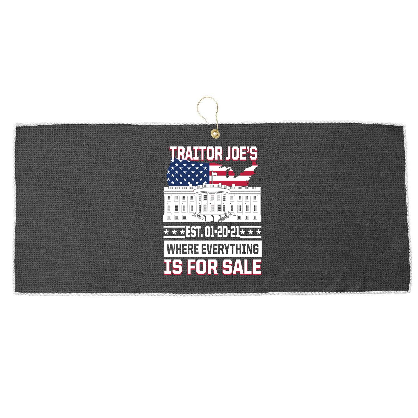 Traitor Joe's Where Everything Is For Sale Large Microfiber Waffle Golf Towel