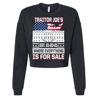 Traitor Joe's Where Everything Is For Sale Cropped Pullover Crew