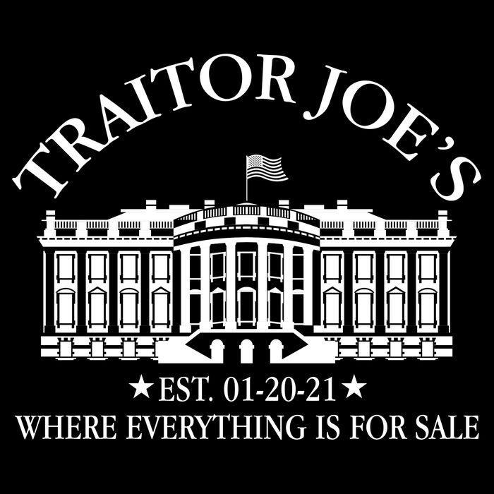Traitor Joe's Where Everything Is For Sale Est 01-20-21 Cropped Pullover Crew