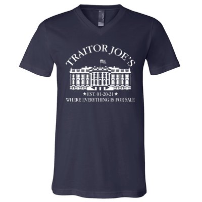 Traitor Joe's Where Everything Is For Sale Est 01-20-21 V-Neck T-Shirt