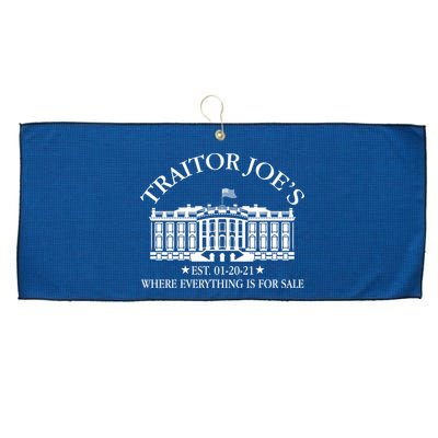 Traitor Joe's Where Everything Is For Sale Est 01-20-21 Large Microfiber Waffle Golf Towel