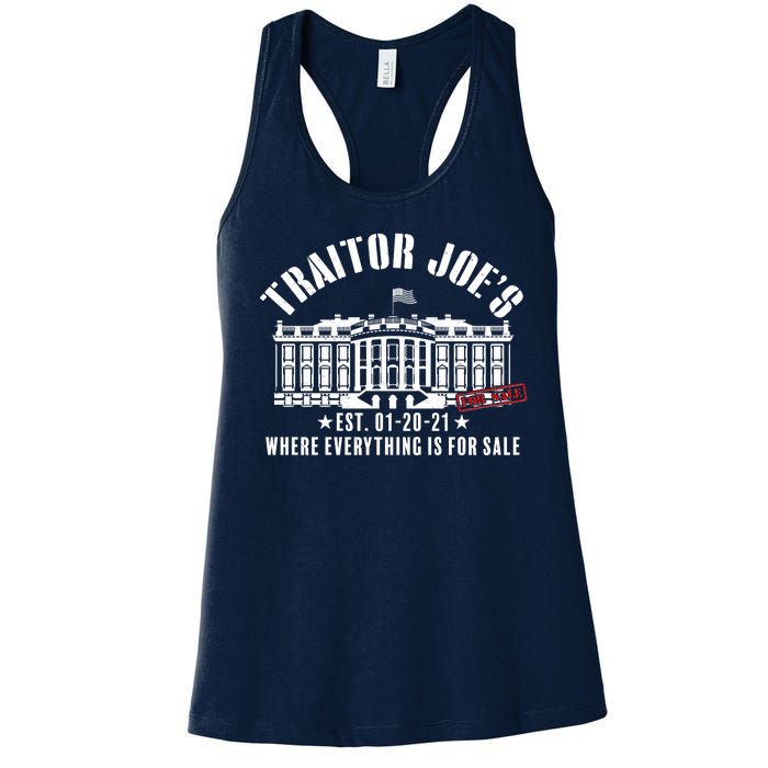 Traitor Joe's Where Everything Is For Sale Pro Republican Women's Racerback Tank