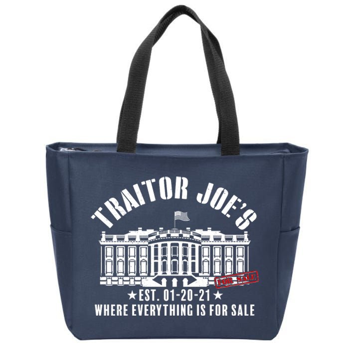 Traitor Joe's Where Everything Is For Sale Pro Republican Zip Tote Bag