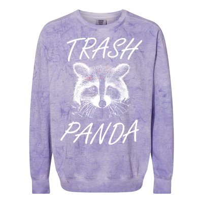 Trash Panda Funny Raccoon Colorblast Crewneck Sweatshirt