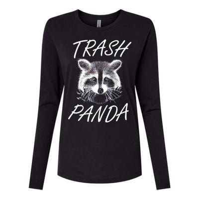 Trash Panda Funny Raccoon Womens Cotton Relaxed Long Sleeve T-Shirt