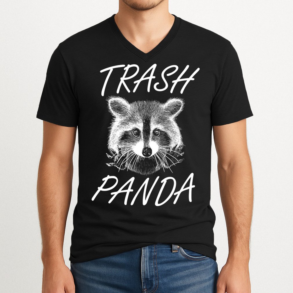 Trash Panda Funny Raccoon V-Neck T-Shirt