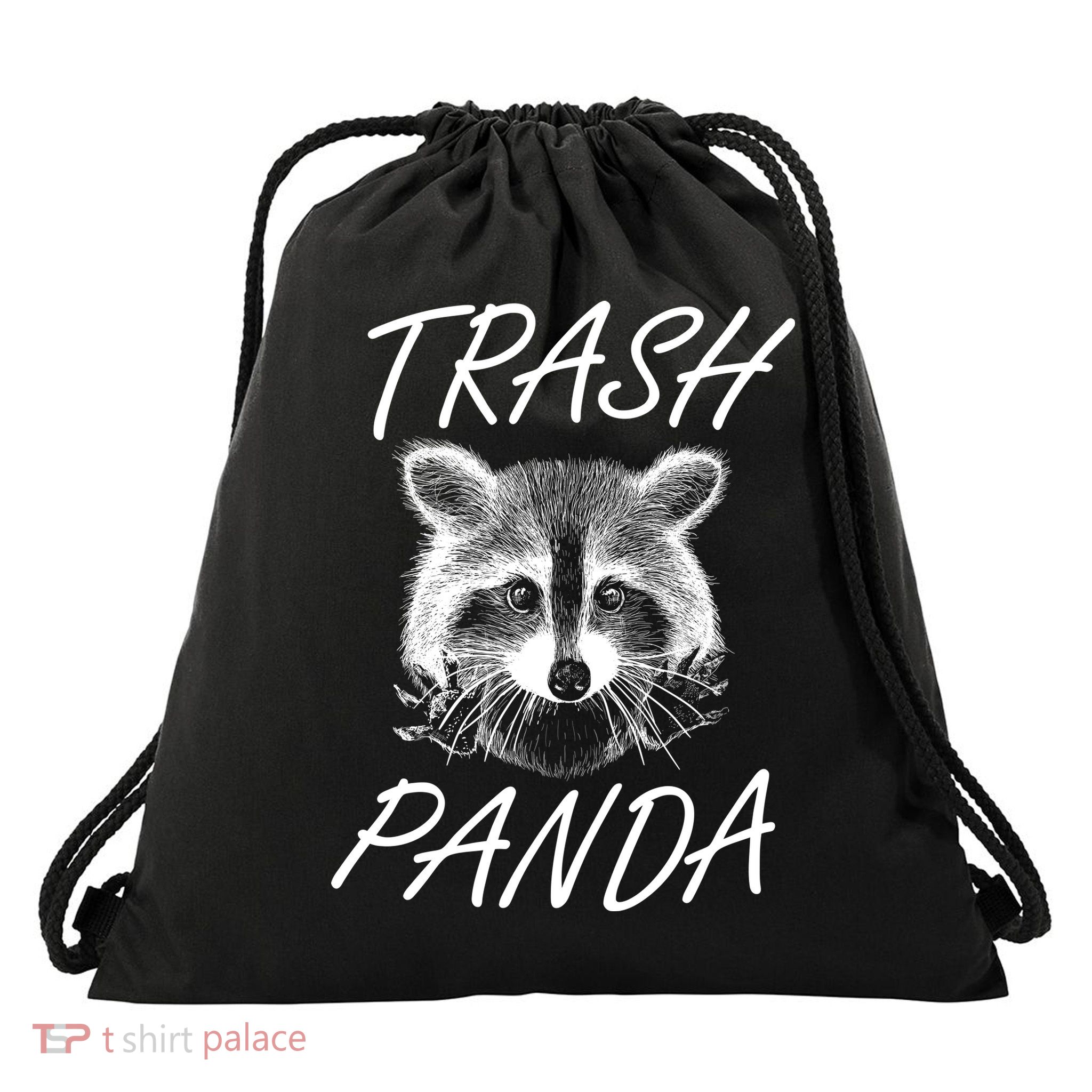 Trash Panda Funny Raccoon Drawstring Bag