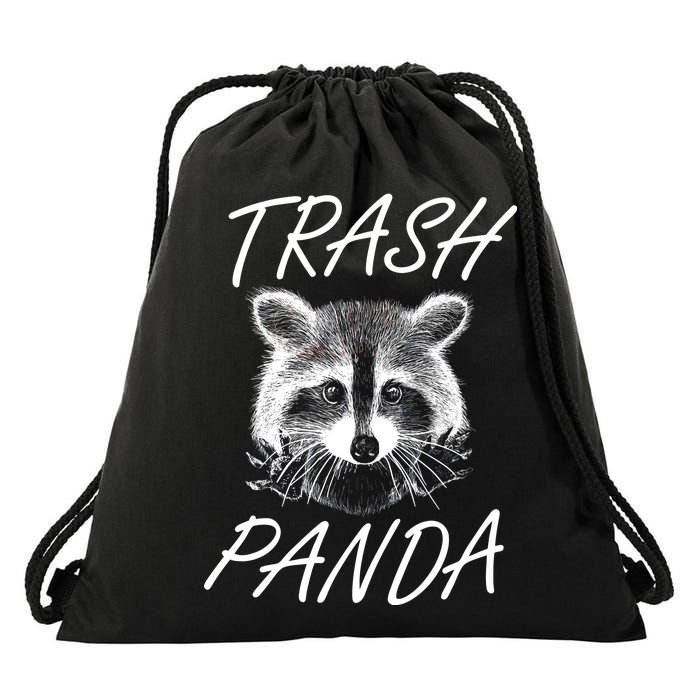 Trash Panda Funny Raccoon Drawstring Bag