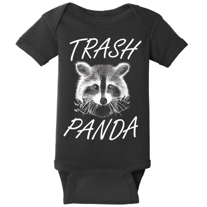 Trash Panda Funny Raccoon Baby Bodysuit