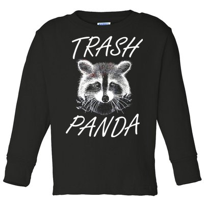 Trash Panda Funny Raccoon Toddler Long Sleeve Shirt