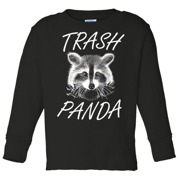 Trash Panda Funny Raccoon Toddler Long Sleeve Shirt