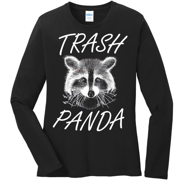 Trash Panda Funny Raccoon Ladies Long Sleeve Shirt