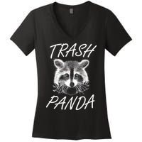 Trash Panda Funny Raccoon Women's V-Neck T-Shirt