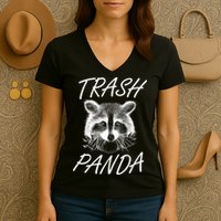 Trash Panda Funny Raccoon Women's V-Neck T-Shirt