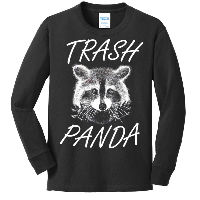 Trash Panda Funny Raccoon Kids Long Sleeve Shirt