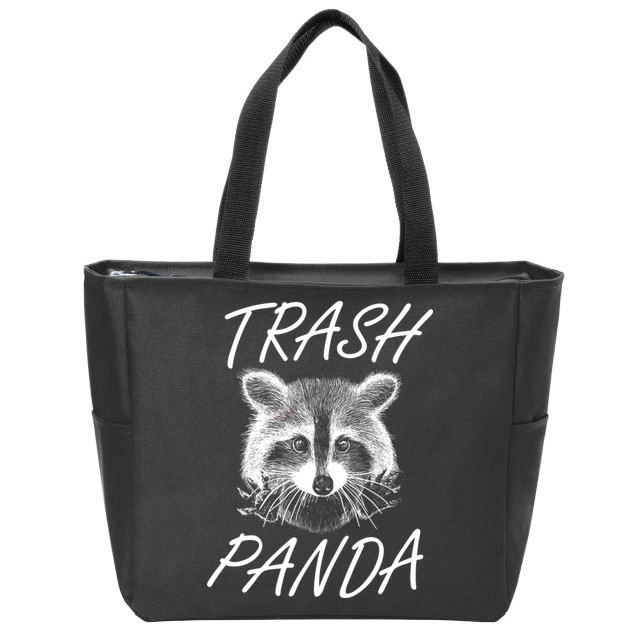 Trash Panda Funny Raccoon Zip Tote Bag