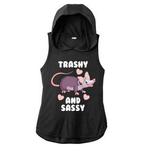 Trashy And Sassy Ladies PosiCharge Tri-Blend Wicking Draft Hoodie Tank