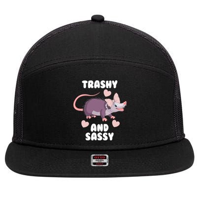 Trashy And Sassy 7 Panel Mesh Trucker Snapback Hat