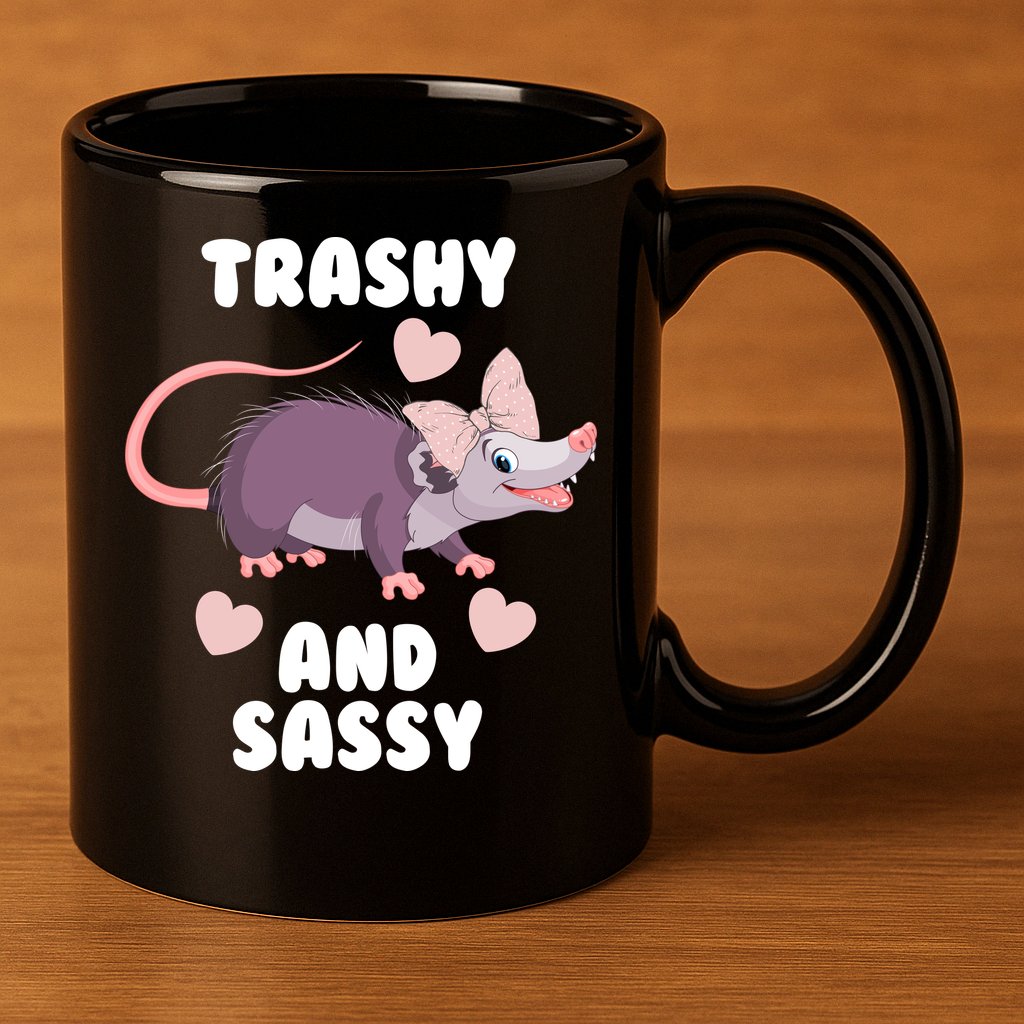 Trashy And Sassy 11oz C Handle Ceramic Mug