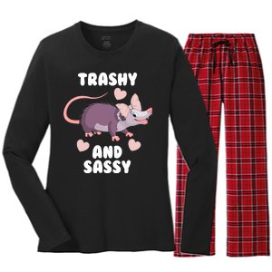 Trashy And Sassy Women's Long Sleeve Flannel Pajama Set 