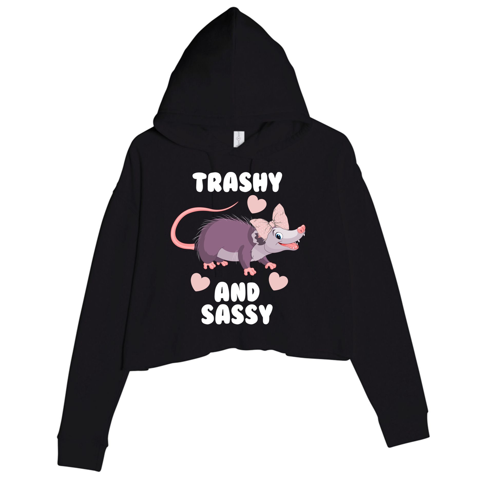 Trashy And Sassy Crop Fleece Hoodie