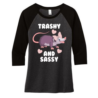 Trashy And Sassy Women's Tri-Blend 3/4-Sleeve Raglan Shirt