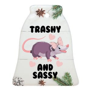 Trashy And Sassy Ceramic Bell Ornament