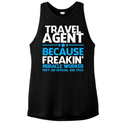 Travel Agent Miracle Worker Ladies PosiCharge Tri-Blend Wicking Tank