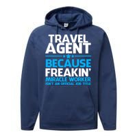 Travel Agent Miracle Worker Performance Fleece Hoodie