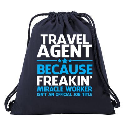 Travel Agent Miracle Worker Drawstring Bag