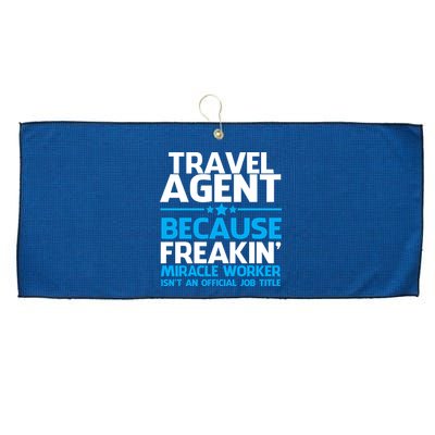 Travel Agent Miracle Worker Large Microfiber Waffle Golf Towel