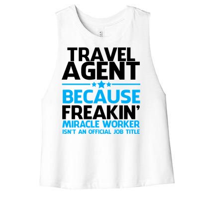 Travel Agent Miracle Worker Women's Racerback Cropped Tank