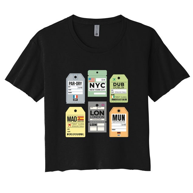 Travel Luggage Tags Crop Top