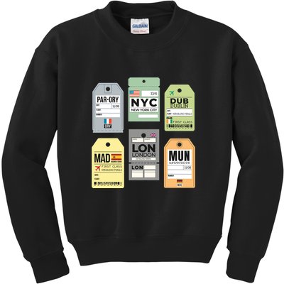 Travel Luggage Tags Kids Sweatshirt