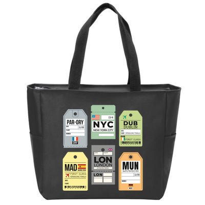 Travel Luggage Tags Zip Tote Bag