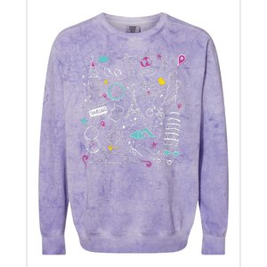 Travel The World Cute Colorblast Crewneck Sweatshirt