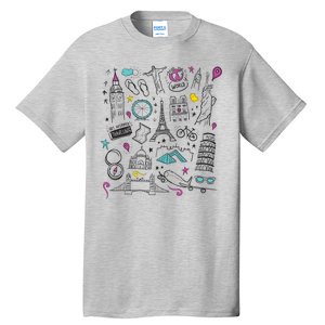 Travel The World Cute Tall T-Shirt