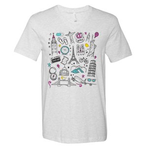 Travel The World Cute V-Neck T-Shirt