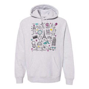 Travel The World Cute Premium Hoodie