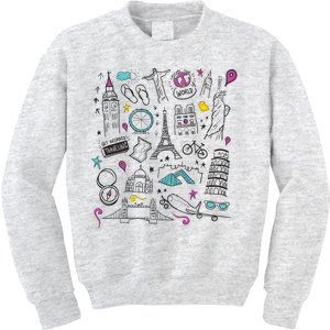 Travel The World Cute Kids Sweatshirt