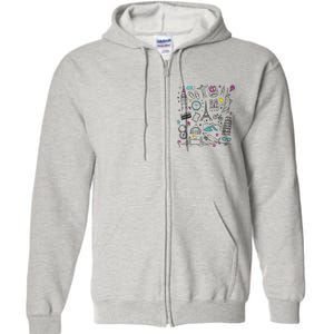 Travel The World Cute Full Zip Hoodie