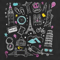 Travel The World Cute Adult Drive Performance Visor