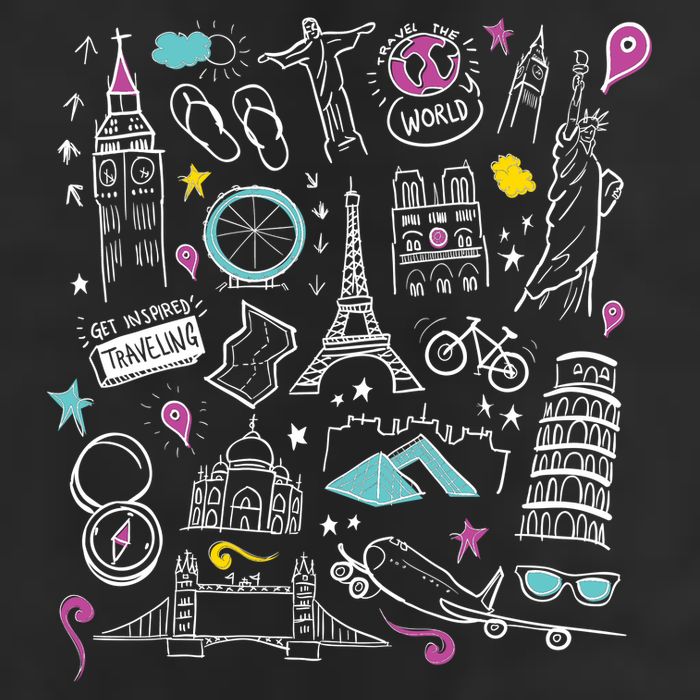 Travel The World Cute Adult Drive Performance Visor