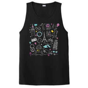 Travel The World Cute PosiCharge Competitor Tank