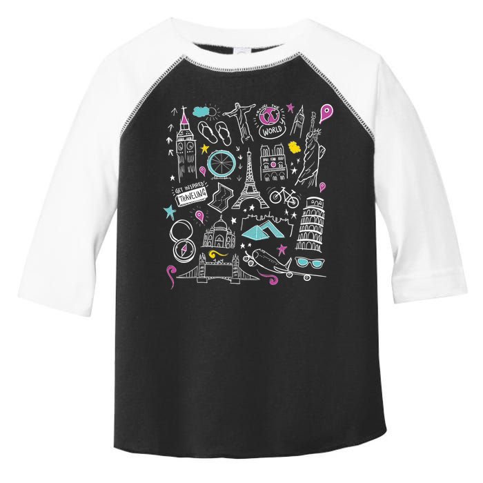 Travel The World Cute Toddler Fine Jersey T-Shirt